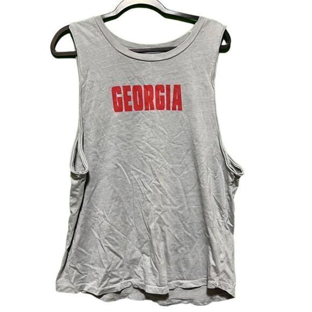 Alta Gracia Apparel Sleeveless Pullover UGA Georgia Bulldogs Tank Top Gray XL‎